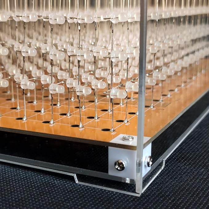 MINI 3D Led Cube DIY Electronics Kit Soldering Project Kit (3D16MINI-CASE-6PS)