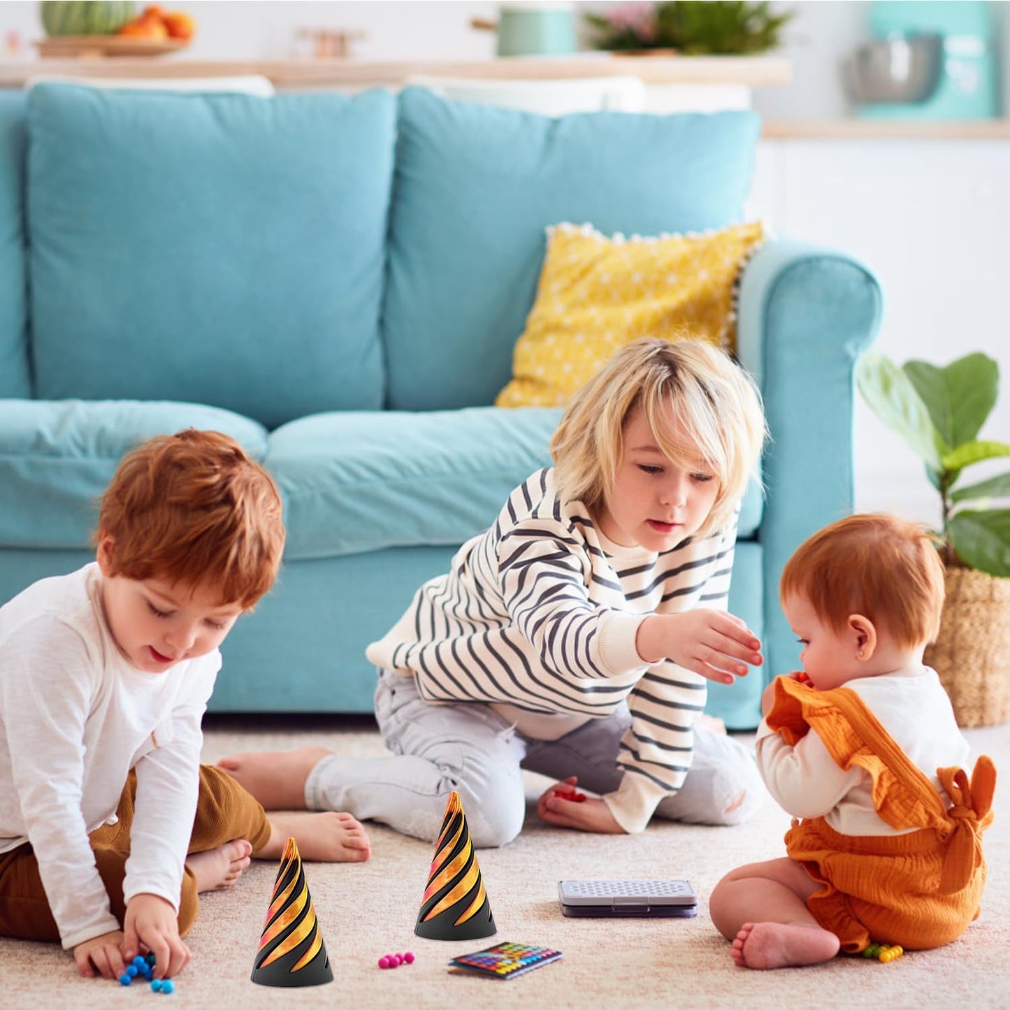 Impossible Cone Spiral Cone Fidget Toy Impossible Pyramid Crossing Sculpture Crossing Pyramid Fidget Toy Mini Vortex Illusion Cool 3D Printing Figurine