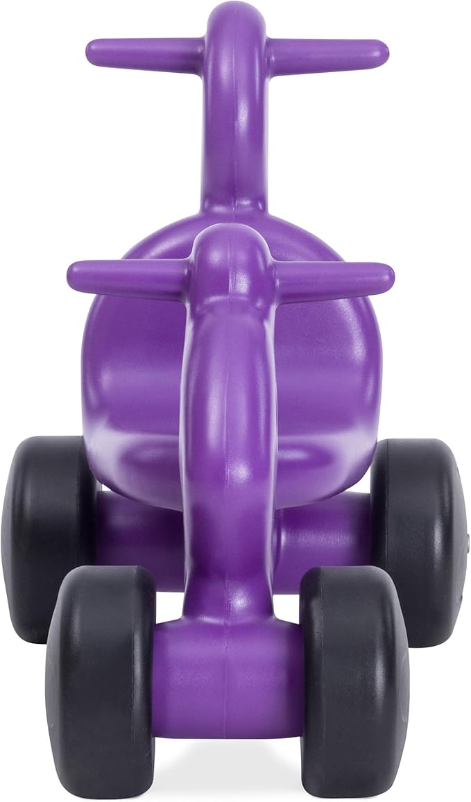 Careplay 2-in-1 Squirrel Push & Ride-on Toy, Indoor & Outdoor Use, Low Profile Seat, Recommended for Children up to 50lbs, Durable Construction, Made in The USA, Purple