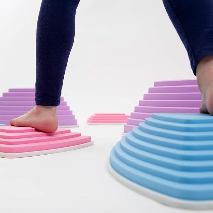 JumpOff Jo - Rocksteady - Balance & Coordination Enhancing Blocks and Stepping Foam Stones, Sensory Toys for Kids - Indoor and Outdoor Obstacle Course
