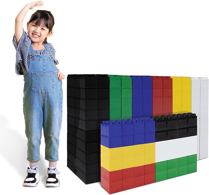 Large Building Blocks for Kids Ages 3-8 – 288 Piece Mega Set – Indoor & Outdoor STEM Toy for Boys & Girls