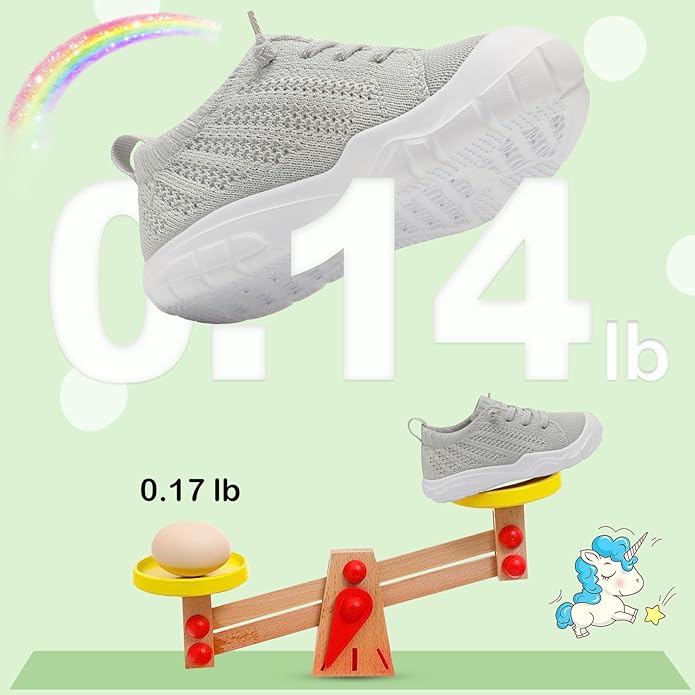 JIASUQI Toddler Shoes for Boys Girls Slip on Sneakers Wide Toe Walking Shoes Toddler Sock Shoes