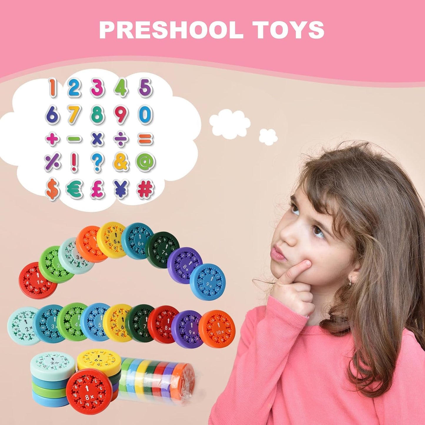 Math Fact Fidget Spinners, Math Facts Fidget Spinners, This is for All The Stimmers - Fidgeters Who are Learning Math, Division and Multiplication on One Fidget (Multiply Or Divide 9pcs)