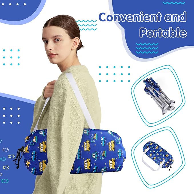 Portable Baby Booster Seat with Tray, Toddler Booster seat for Dining, Camping, Travel, Baby Beach Chair 6 Months to 3 Years Old Indoor Outdoor Use CH2406