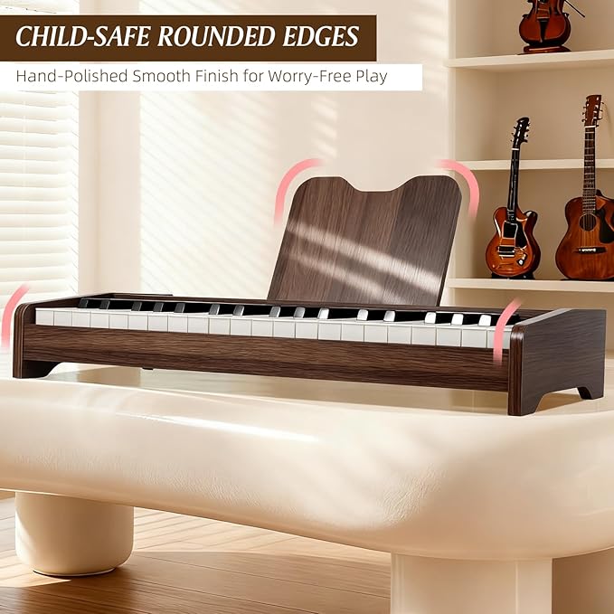 Kids Piano Keyboard - 37 Keys Digital Wood Piano for Kids Toddler Music Educational Instrument Toy for 3+ Girls and Boys
