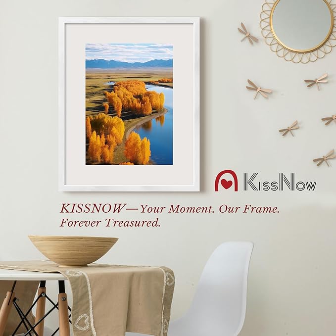 24x30 Poster Frame 2 Pack, White Solid Wood, Wall Gallery Picture Frame