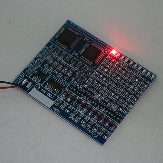 Soldering Practice Kit DIY Senior Two-sided SMD 1-row Red Flash LED Plug-in Circuit Kit Learn Soldering Kit For Beginners