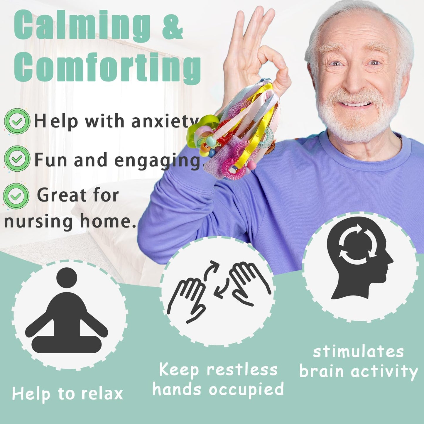 Sensory Fidget Toys for Alzheimer’s and Dementia Anxiety Relief and Cognitive Engagement Toy Fidget Toy