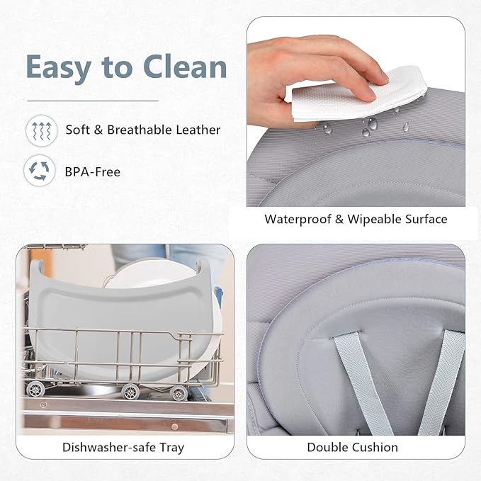 INFANS 8 in 1 Baby High Chair, Convertible Highchair for Babies and Toddlers, Infant Dining Booster Seat, Building Block Table, Kids Stool Table Chair Set with Removable Tray