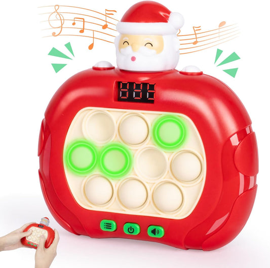 Fast Push Bubble Game with Score Level Display Light Up Pop Fidget Game with 6 Modes Sensory Fidget Toys for Christmas Birthday Party Gifts