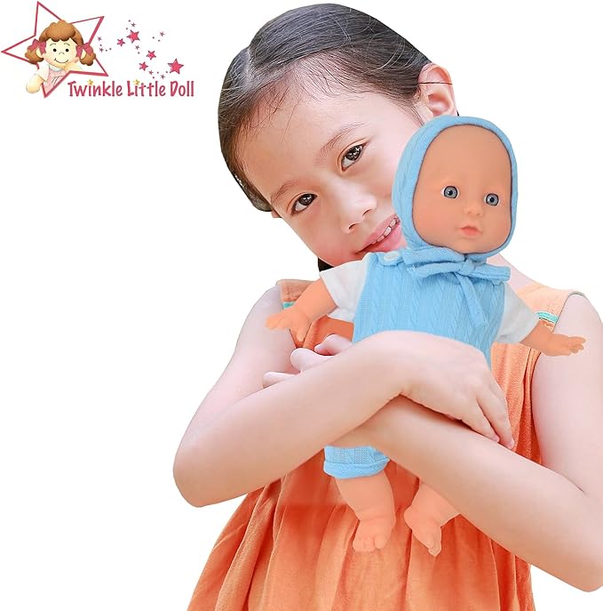 12 inch Realistic Baby Doll with Soft Body and Vinyl Head, Arms, and Legs, Beautiful Soft Baby Doll Dressed in a Matching Onesie and Hat – Packaged in a Gift Box– Ideal Size for Toddlers, Boys, Girls