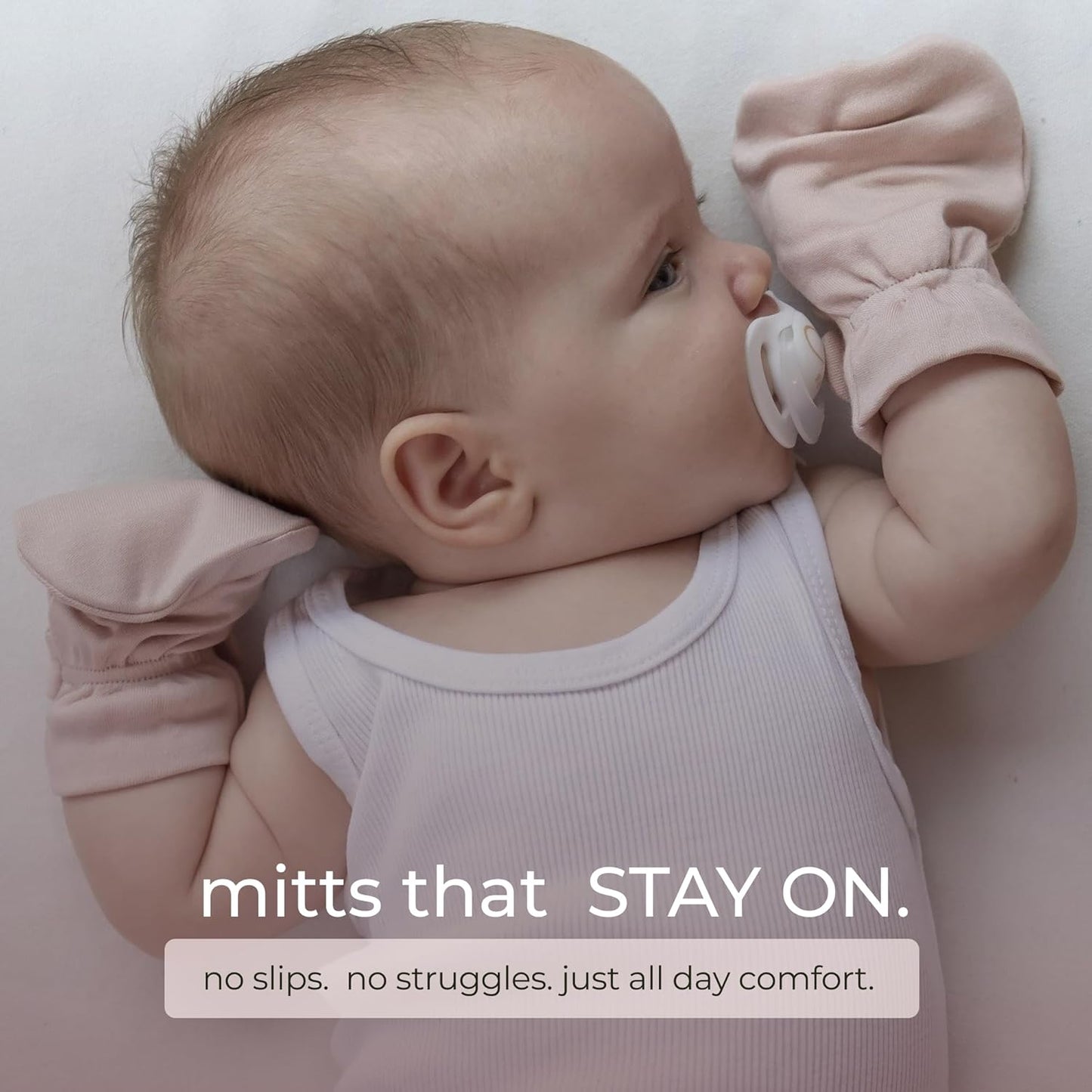 goumikids Viscose Made from Bamboo Cotton Anti-Scratch Soft Stay-On Mitts