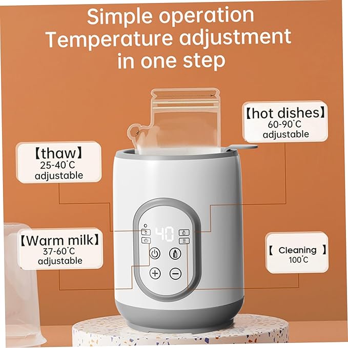 Bottle Warmer Quick Thawing PP Portable Bottle Warmer with Smart Temperature Control for Breastmilk Baby Food