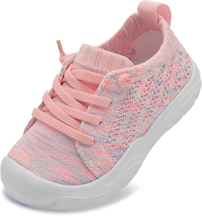 JIASUQI Toddler Shoes for Boys Girls Slip on Sneakers Wide Toe Walking Shoes Toddler Sock Shoes