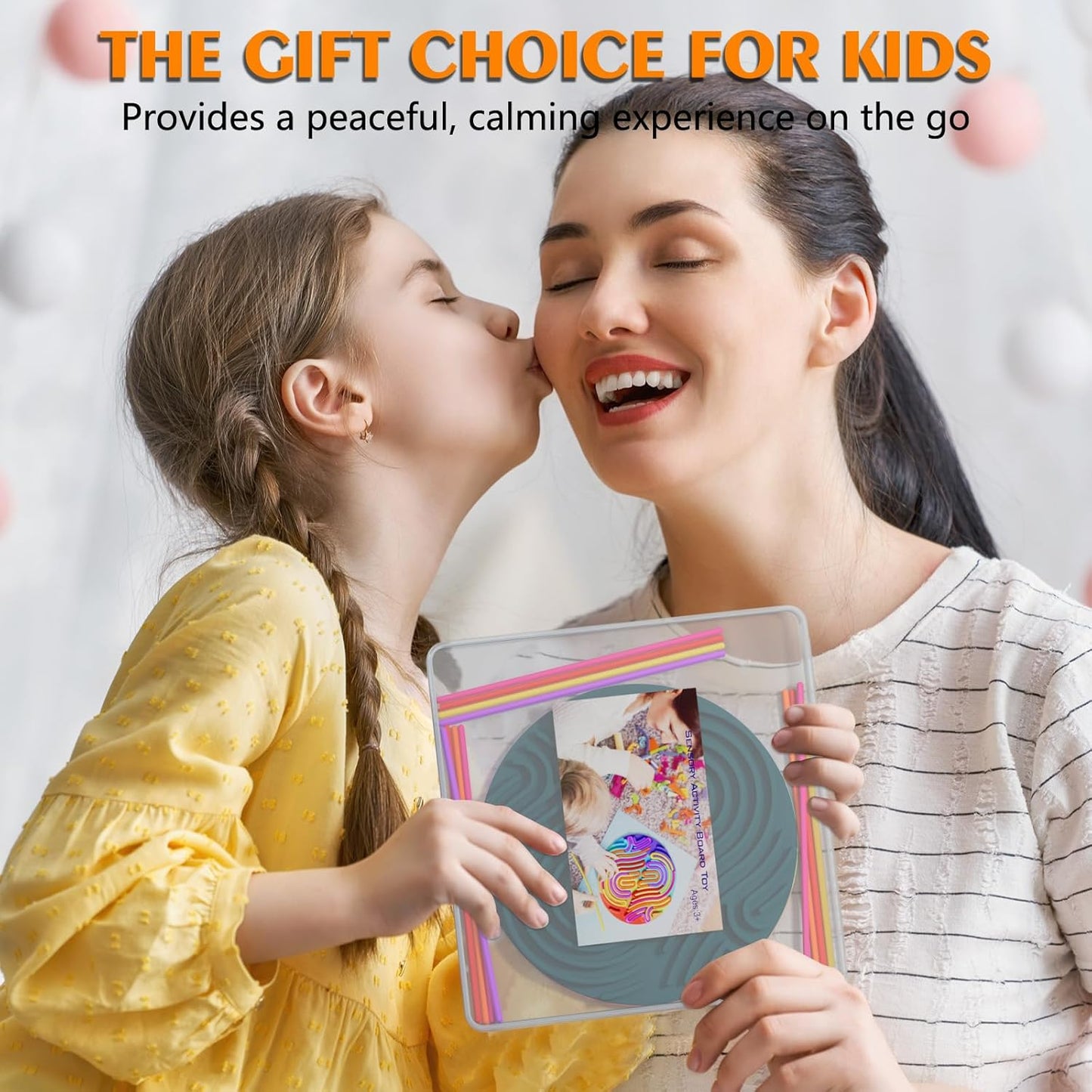 Sensory Fidget Toys for Kids Toddler Boys ,Sensory Activity Board for Stress Anxiety Autistic ADHD, Calm Down Travel Airplane Essentials Toys for 3+ Year Old, Stuffers Gifts for Teens Girls