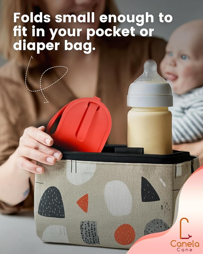 Adjustable Baby Bottle Support – Assist Feeding Tool for Parents, Non-Slip & Ergonomic Design, Fits Standard & Wide-Neck Bottles(Cinnamon)