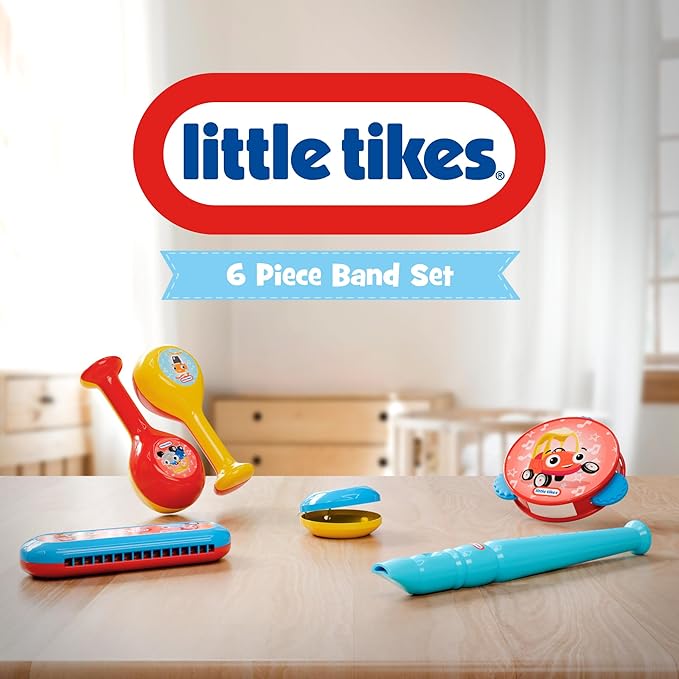 Lollipop Little Tikes Musical Instruments Set - Flute, Maracas, Harmonica, Tambourine for Toddlers, Educational Musical Toys Toys for Kids 24 Months+