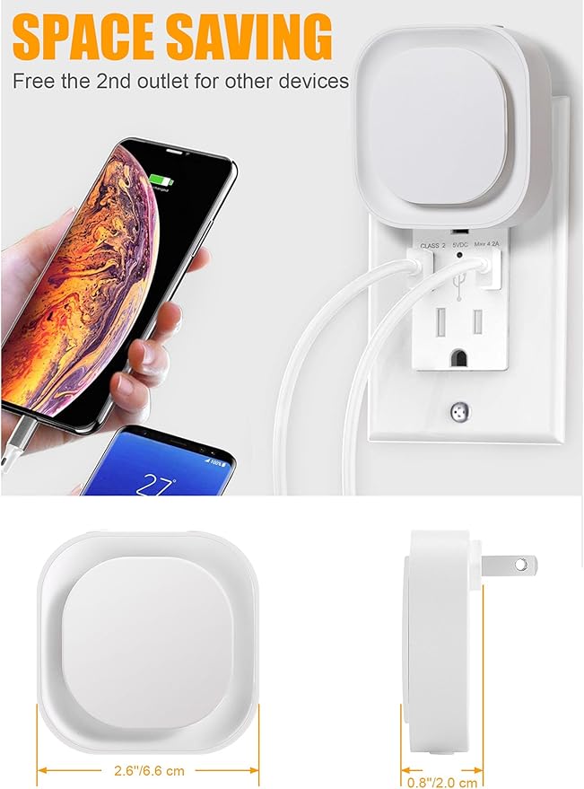 4 Pack Plug in Amber Night Light, Auto Dusk to Dawn, Soft Glow, Dimmable, Diffused Light, LED Lights for Bedroom, Kids, Bathroom, Sleep, Baby Nursery, Toddler, Hallway, Kitchen, Home Decor