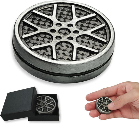 Metal Fidget Toys, Metal Fidget Slider ADHD Haptic Coin for Adults, Anxiety Relief Toy Fidget Clicker Slider EDC Men Desk Toy for Birthday Gift…