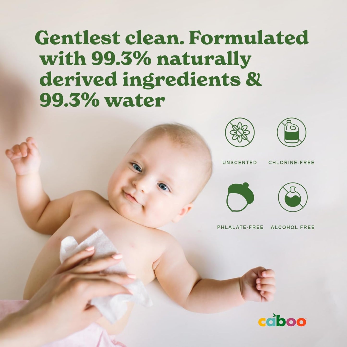 Caboo Baby Wipes, Made with Bamboo Viscose, Certified Made Safe Ingredients, Unscented Baby Wipes Good for Sensitive Skin, 72 Wipes Per Travel Pack, Bulk Total of 864 Wet Wipes