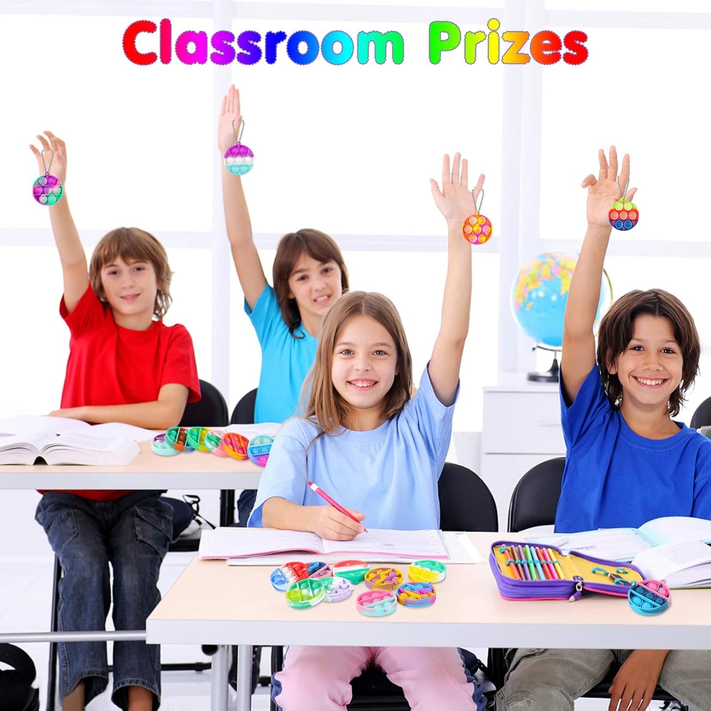 Pop Fidget Toys Bulk Its Party Favors for Kids 4-8 8-12 30 Pack Mini Pop Keychain It Fidgets for Kids Toys Classroom Prizes Easter Basket Stuffers for Toddler Sensory Toys Birthday Goodie Bag Stuffers