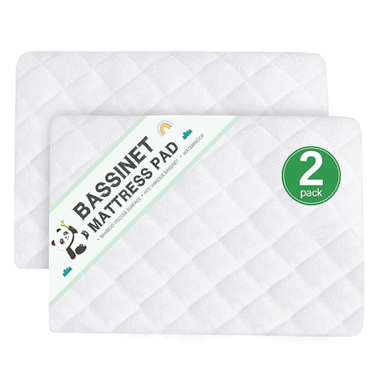 Waterproof Bassinet Mattress Protector, Fit for Airclub Bedside Bassinet, Ultra Soft Breathable, Washer & Dryer