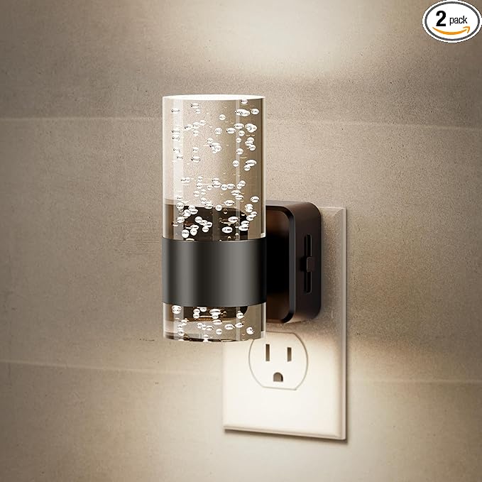 JandCase Night Light, Night Lights Plug into Wall,LED Nightlight with Adjustable Brightness, 5000K，Automatic Night Light Plug in with Auto Light Sensor for Bathroom Hallway Room Decor