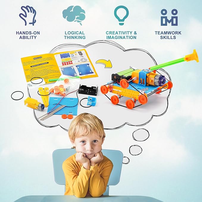 STEM Kits for Kids Age 8-10, Science Robot Building Kits for Boys Crafts 8-12 5-7, STEM Toys for Ages 8-13, Kids Science Experiments 6-8, Engineering Projects for 6 7 9 10 12-14 Year Old Boy Girl Gift