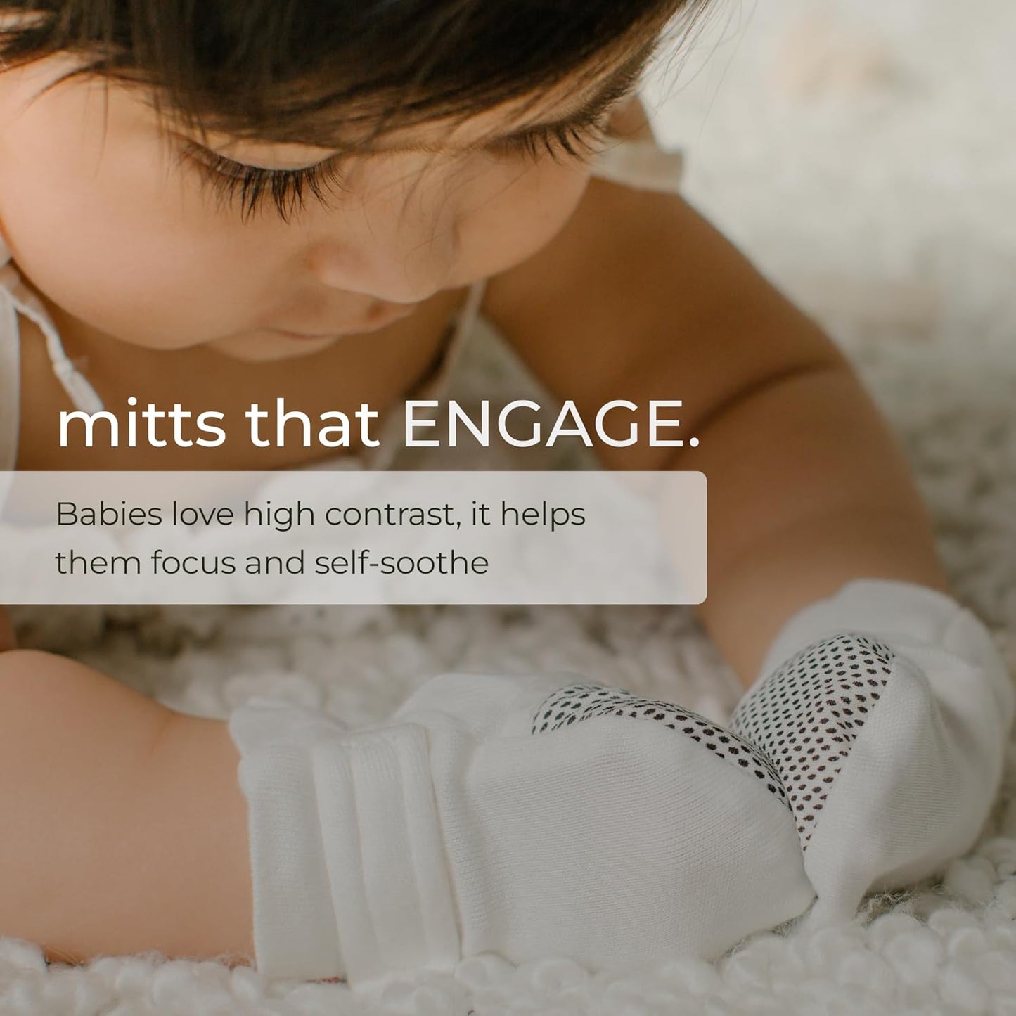 goumikids Viscose Made from Bamboo Cotton Anti-Scratch Soft Stay-On Mitts