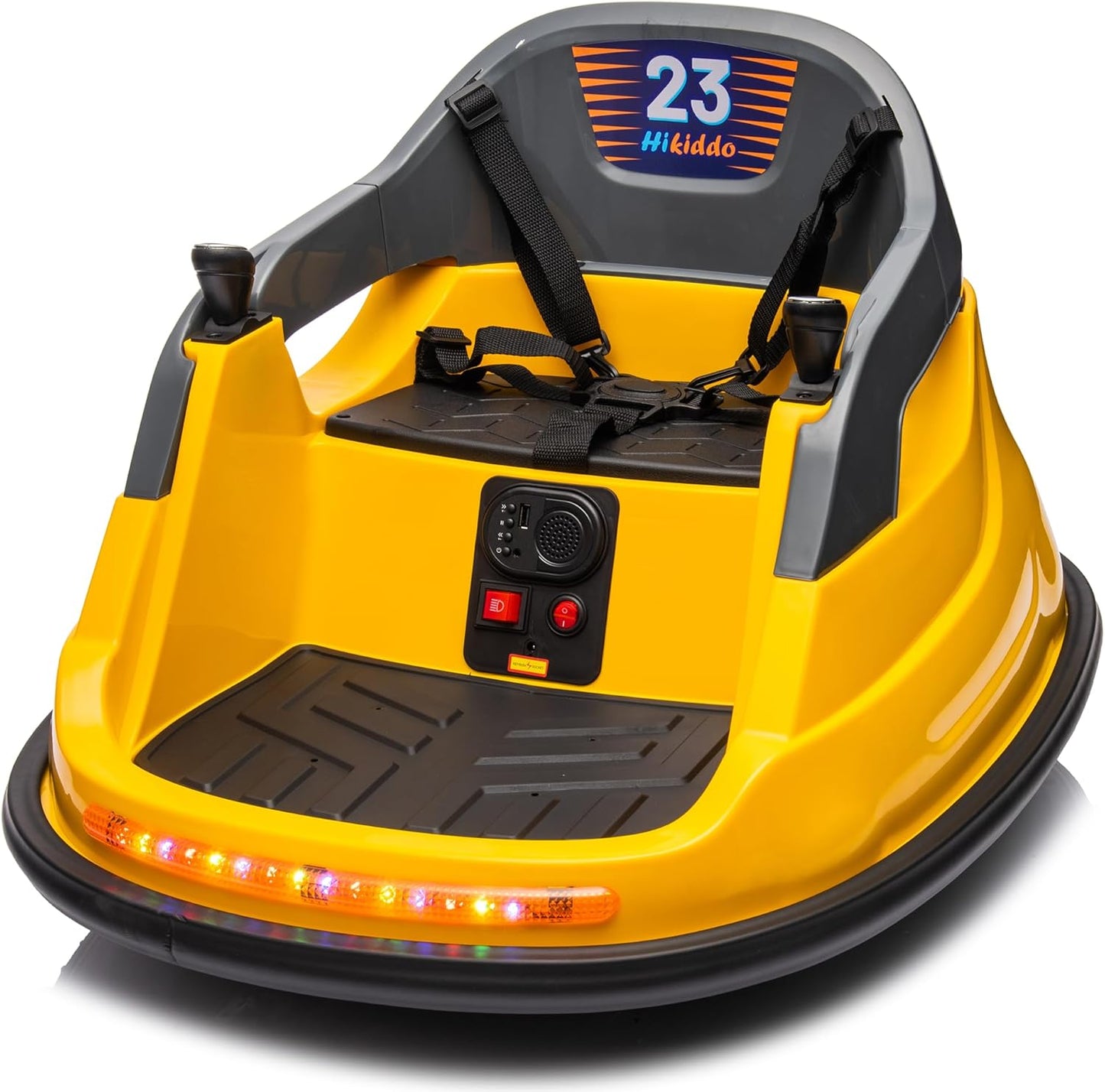 12V Kids Bumper Car, Electric Baby Bumper Car for Toddlers with Remote Control, 3 Speeds - Yellow