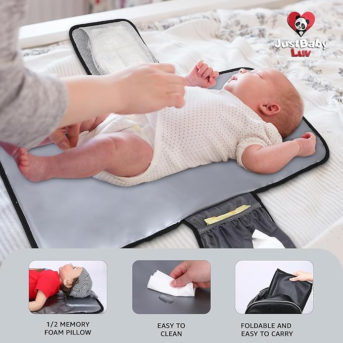 Award-Winning Premium Leather Diaper Bag Backpack – Stylish, Durable, Waterproof Vegan Leather with PEVA Changing Pad & Baby Headrest, Travel-Friendly, Organized for Busy Parents