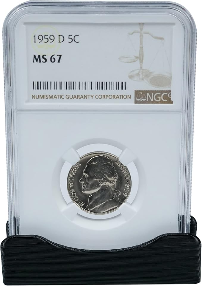 10-Pack Coin Holder Display Stand, PCGS Coin Slab Holder, NGC Coin Display Stand Holders for Coins (Black)