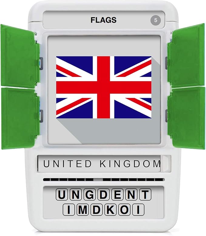 100 PICS Flags of The World Travel Game - Learn 100 Country Flags | Flash Cards with Slide Reveal Case | Geography Card Game, Gift, Stocking Stuffer | for Kids and Adults | Ages 6+