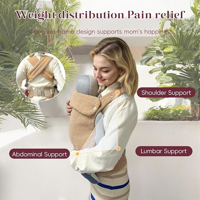 Ergonomic Baby Carrier | Soft and Durable Fabric for Lasting Comfort | Adjustable Backpack Design for 7-35 lbs | Adorable Teddy Pattern