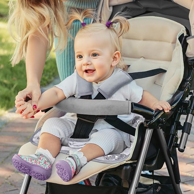 COOLBEBE Car Seat Protector for Potty Training, 2 Pack Dry Waterproof Car Seat Liner Toilet Training with Anti-Slip Backing, Baby Infant Toddler Piddle Pads Cover Pad for Strollers, Carseat (Grey)