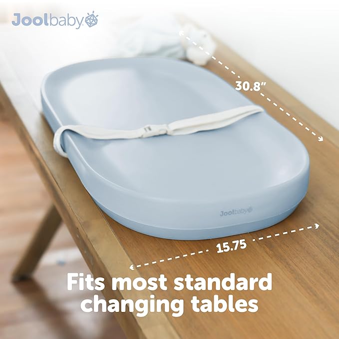 Jool Baby Waterproof Baby Changing Pad - Easy to Clean, Lightweight & Portable - Large Foam Cushion for Comfort (Blue)