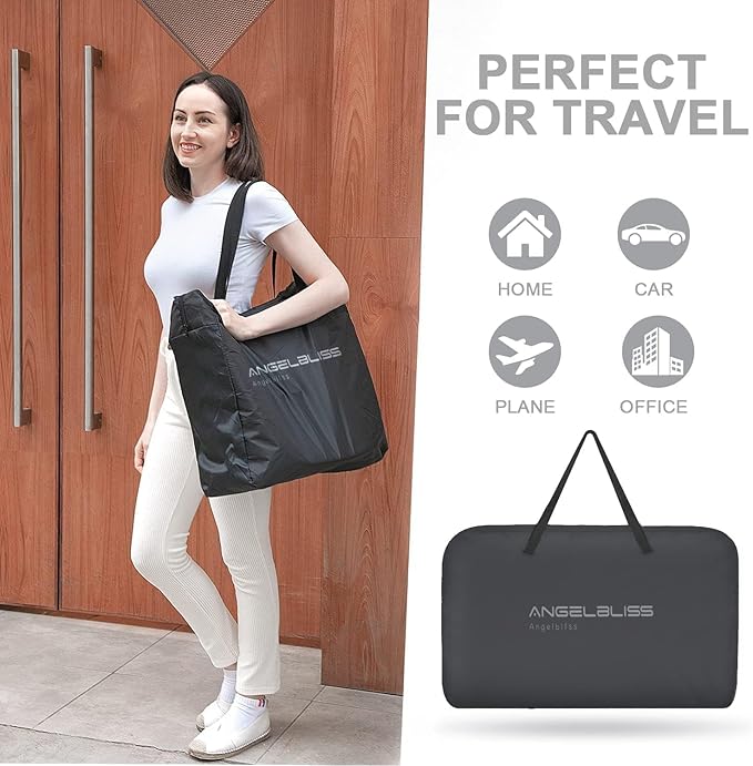 ANGELBLISS 3 in 1 Rocking Bassinet & Baby Bassinet Bedside Sleeper, One-Second Convert Travel Portable Bassinet Newborn Baby (Black)