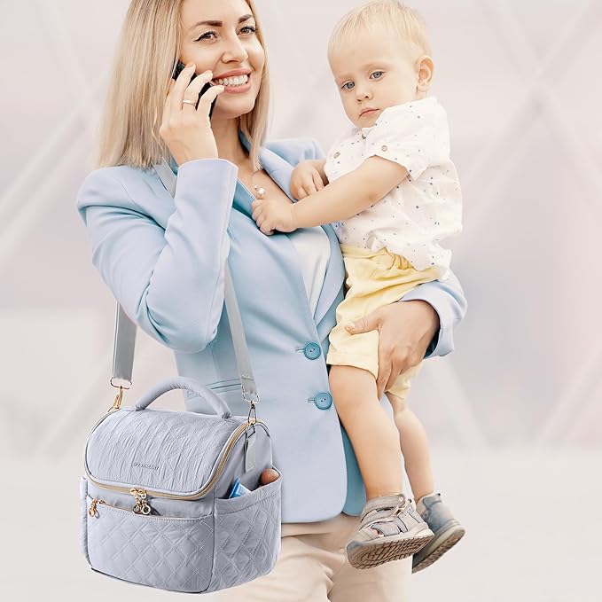 SFYBYHEART Breastmilk Cooler Travel Bag with Ice Pack for 6 Baby Bottles Up to 9 Ounce - Insulated Bottle bag for Daycare - Breastmilk Storage Bag - Baby Bottle Cooler Bag - Bottle Holder