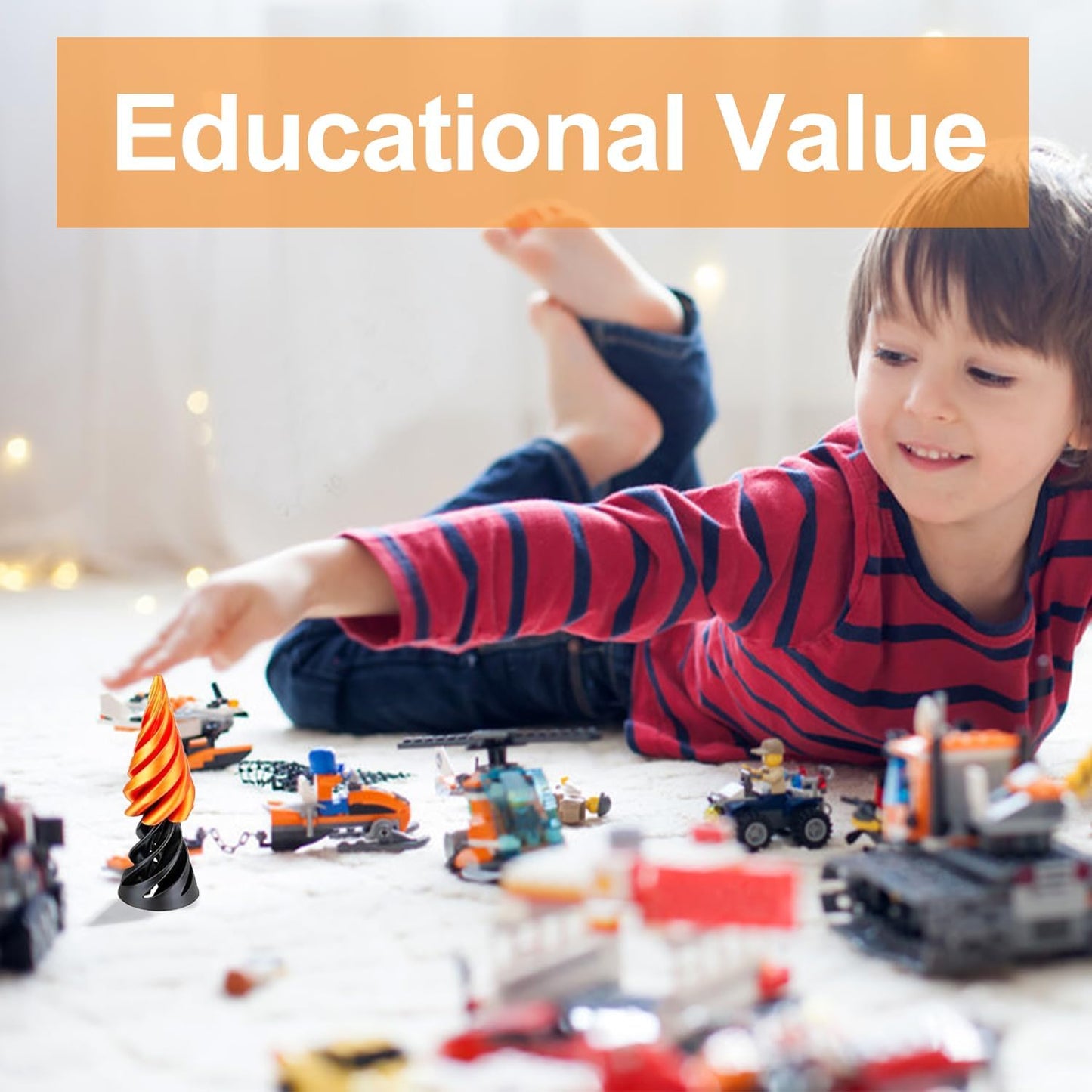 Impossible Cone [2 Packs], 3D Printed Spiral Cone Fidget Toy, Impossible Passthrough Pyramid for Stress and Anxiety Relaxing