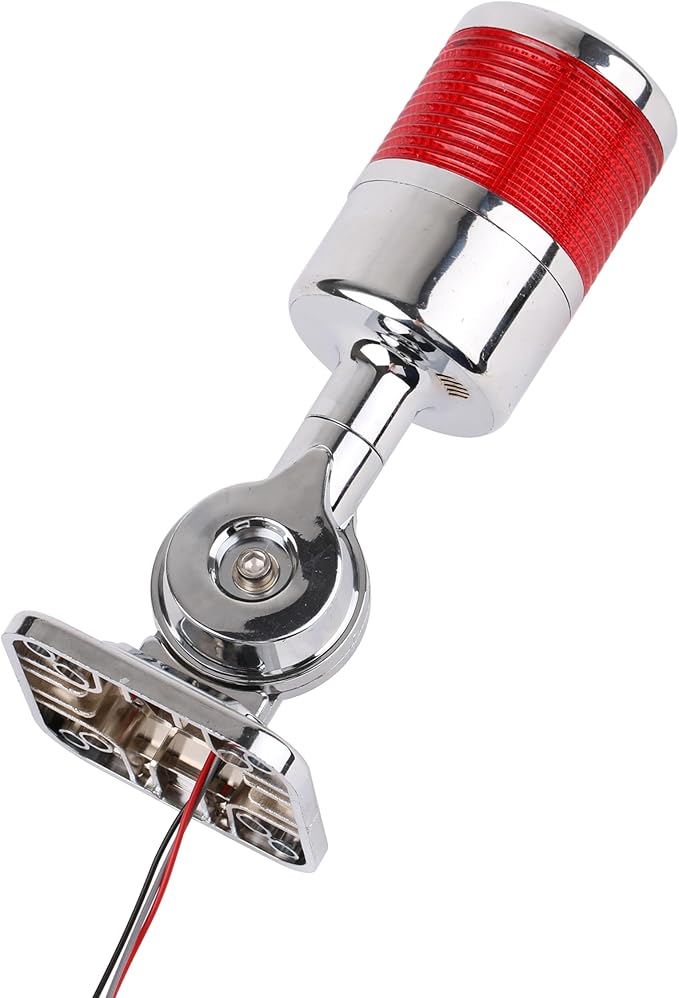 110V to 220V LED Stack Tower Lights, Industrial Warning Lights, Andon Lights, Column Signal Tower Indicator Lamp Beacon, Continuous/Flashing Light Switchable, 1 Layer (with Buzzer)