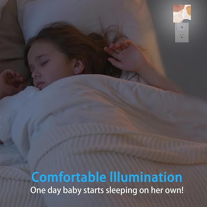 Boho Abstract Night Light,Geometric Modern Art Night Lights Plug into Wall for Boys Girls, Led Lamp for Stairway/Hallway/Bedroom 0.5W Nightlight Sleep Friendly