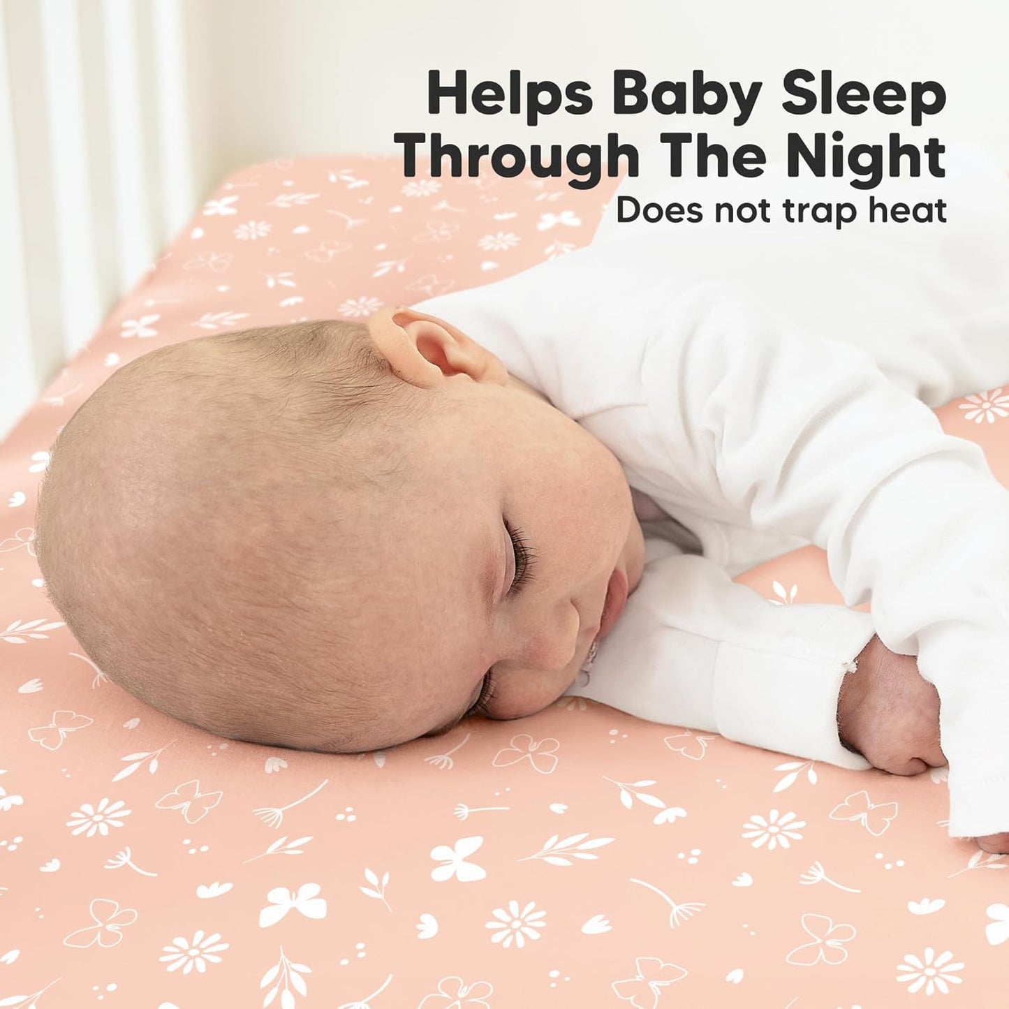 KeaBabies 2-Pack Organic Crib Sheets for Boys, Girls - 52x28 Fitted Crib Mattress Sheet Neutral, Breathable Jersey Cotton Cover for Baby Bed, Toddler Mattress, Soft & Cute Prints (Butterflies)