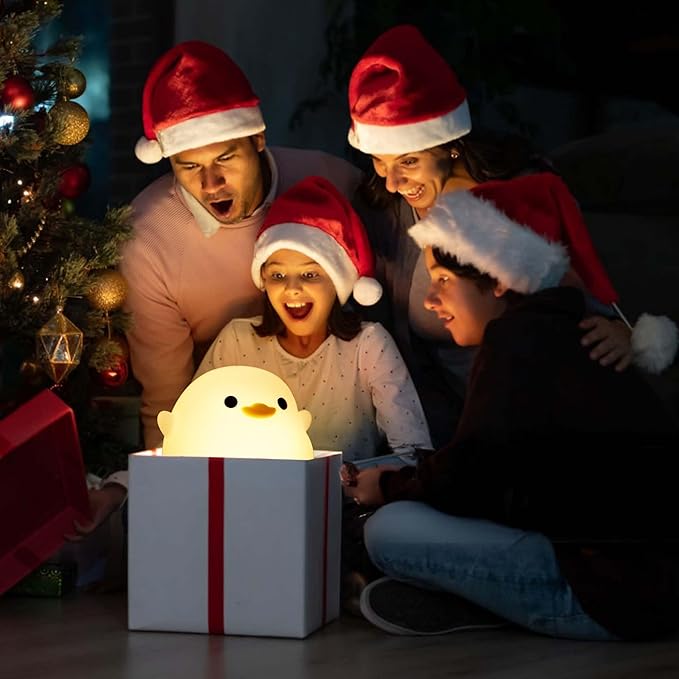 Dodo Duck Night Light, Cute Silicone Squishy LED Duck Lamp, Dimmable Nursery Nightlight, Rechargeable Bedside Table Lamp with Touch Sensor, Gifts for Bedrooms,Living Room,Breastfeeding