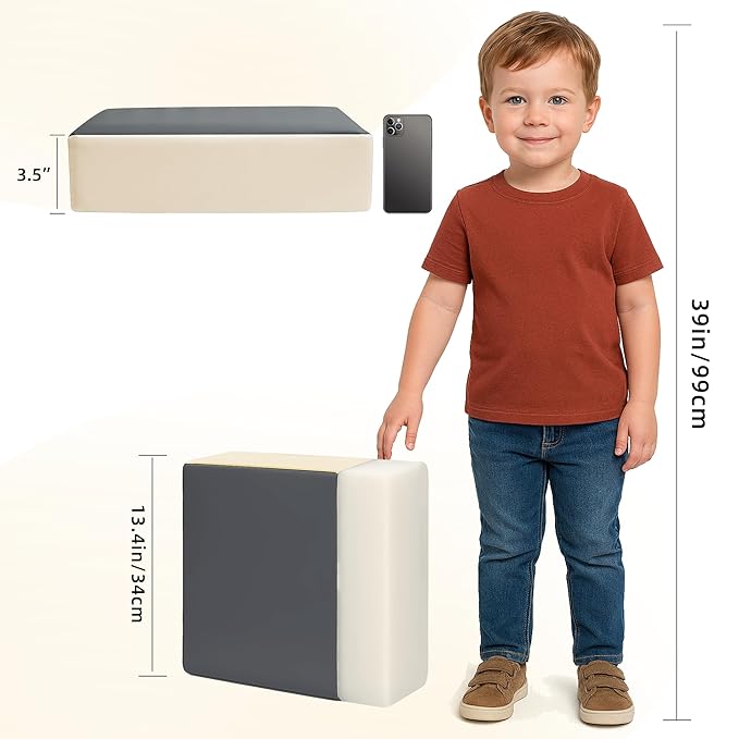 Toddler Dining Table Booster seat, PU Washable Waterproof Double seat Belt Non-Slip Bottom Booster seat for Dining Toddler, Portable Travel Increase Cushion