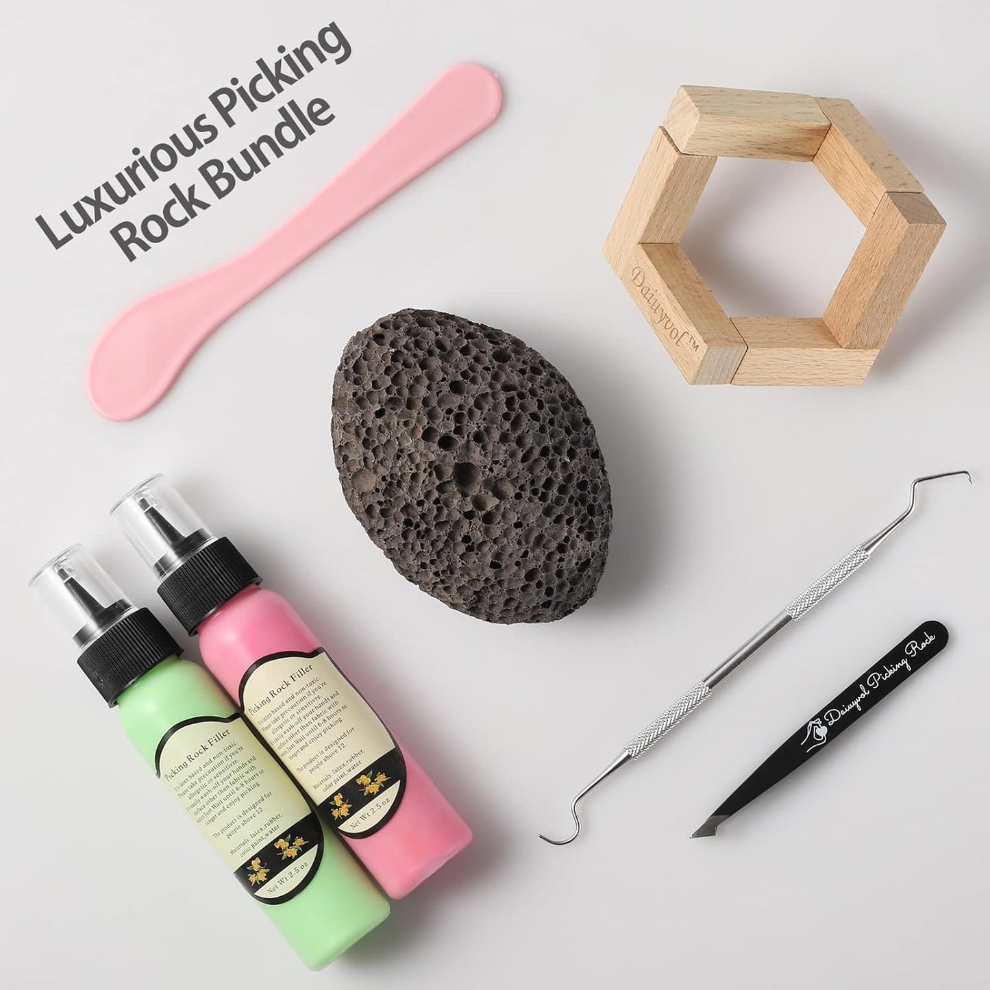 Fidget Picking Stone Kit for Anxiety Relief ADHD OCD Dermatillomania, Fidget Toys,Adult Fidget Toy for Anxiety Relief Therapy,Pick Peel Calming Stone,Fidget Toy Great Gift for Adults