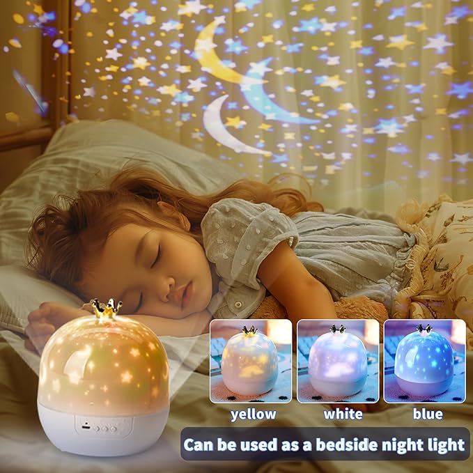 21 Sets of Films Ocean Night Light Projector, Kids Projector for Bedroom, Stars Projector for Ceiling, 360 Degree Rotation Kids Night Light for Decorating Party,Birthdays,Christmas Gifts