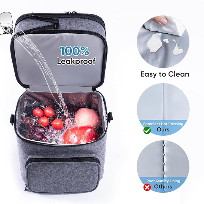 SFYBYHEART Breastmilk Storage Bag with Ice Pack for 6 Baby Bottles - Expandable Breast Pump Bag with Cooler for 6 Mam Bottles Up to 9 Ounce