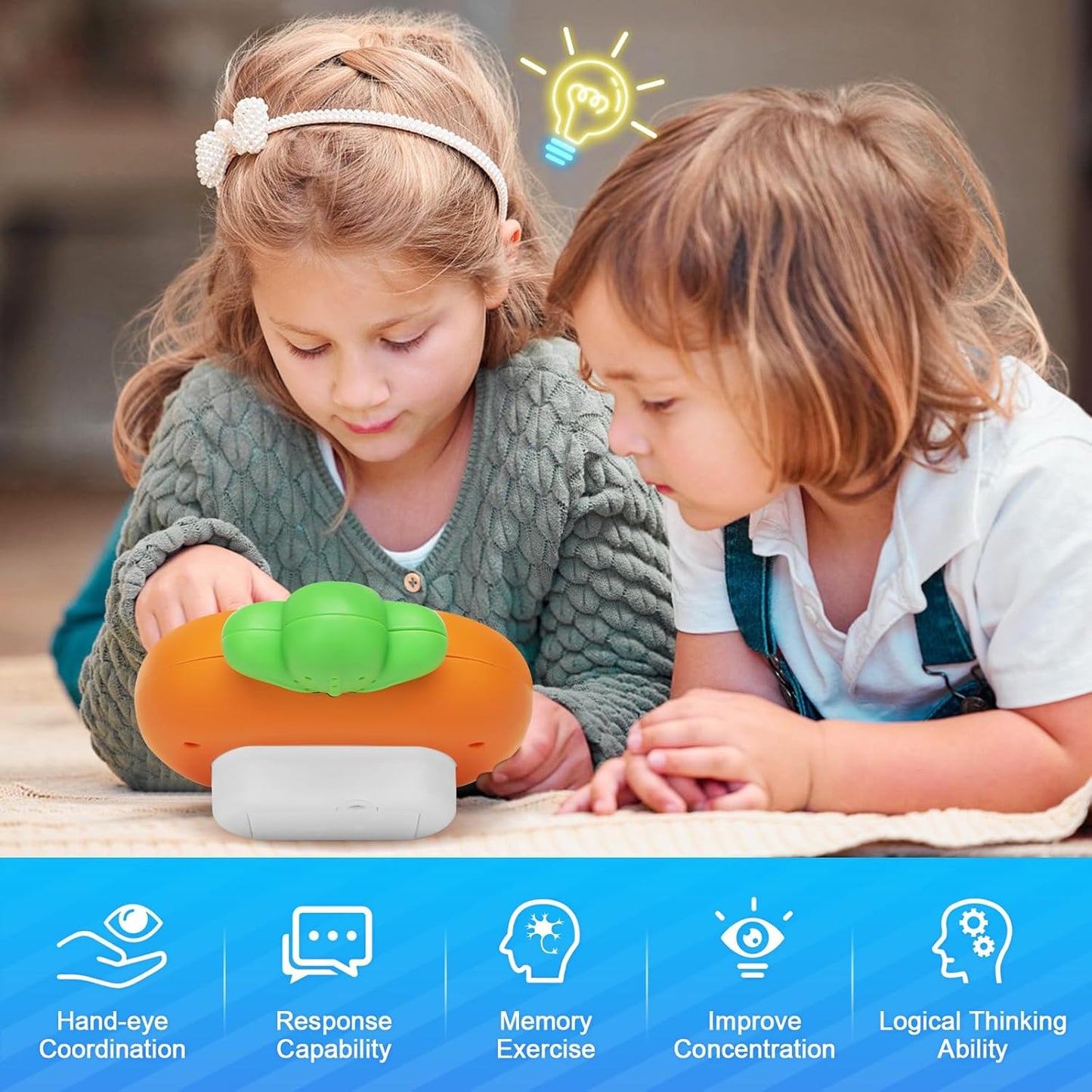 Upgrade Pop Fidget Game for Kids Adult Quick Push Handheld Games Controller , New Portable Puzzle Game Machine, Paty Favors Sensory Toy Gifts for 3-12 Children Kids Toddlers