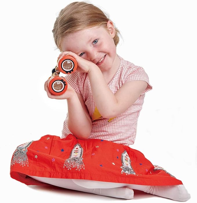 Tender Leaf Toys - Safari Binoculars - Wooden Binoculars with Kaleidoscope Lenses for Kids - Adjustable Pretend Play Toy for Safari Adventures - Ages 3+