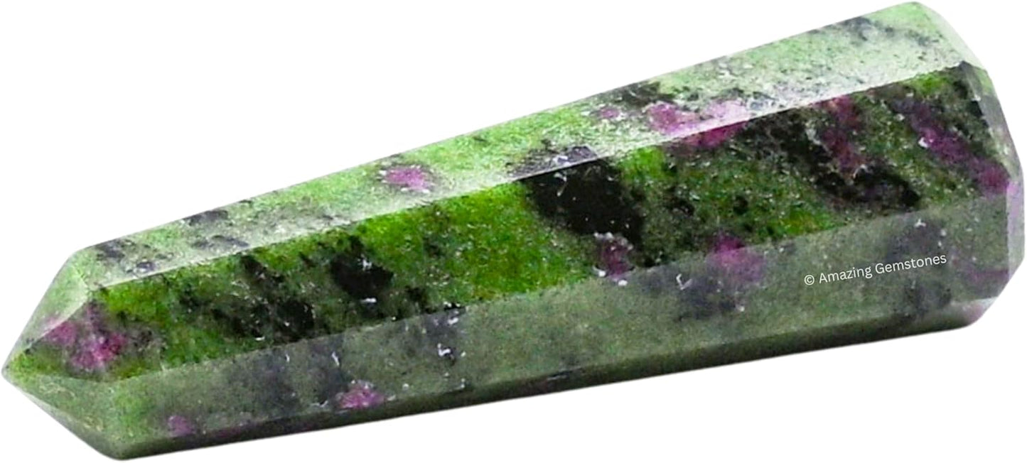 Amazing Gemstone Ruby Zoisite Crystal Towers - Natural Healing Crystal Point Obelisk for Reiki Healing and Crystal Grid (3 Inch to 4 Inch)